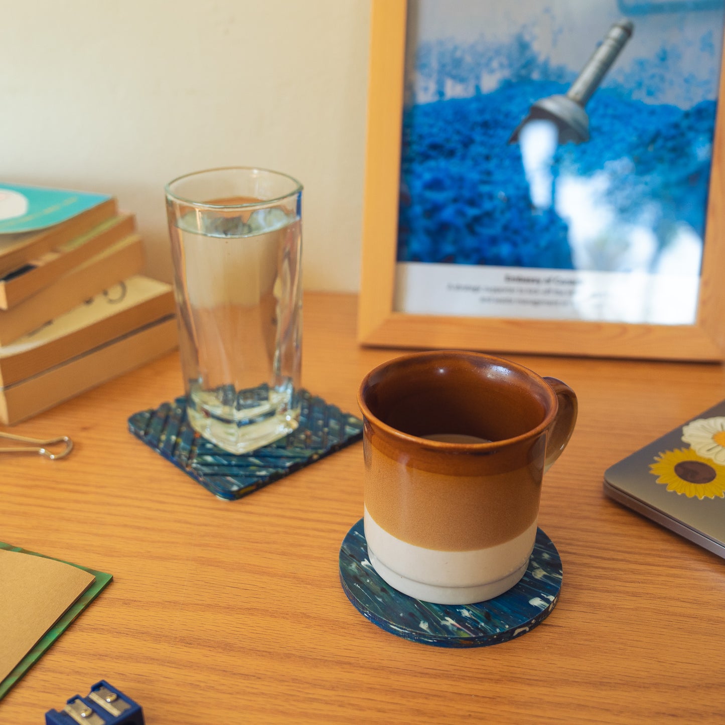 Upcycled Plastic Coaster Set