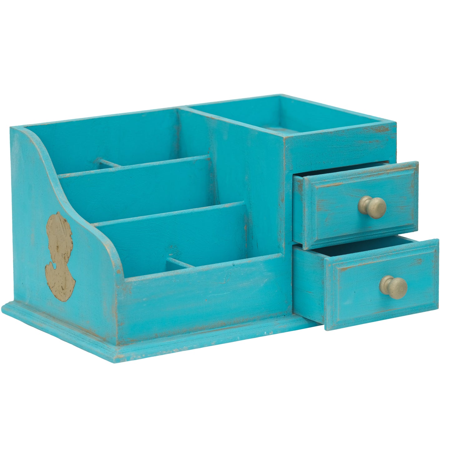 Multipurpose Wooden Organizer Large (Teal)