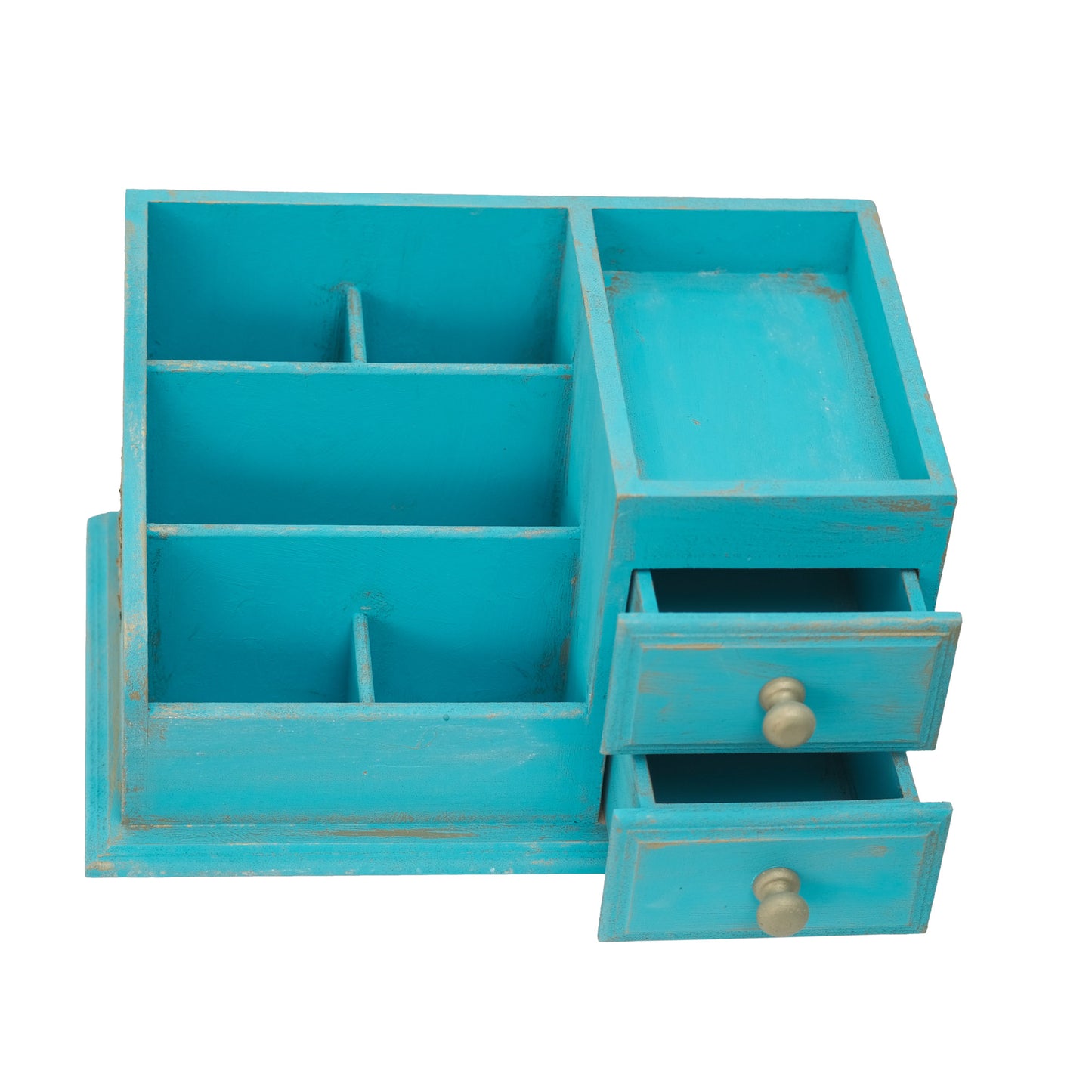 Multipurpose Wooden Organizer Large (Teal)