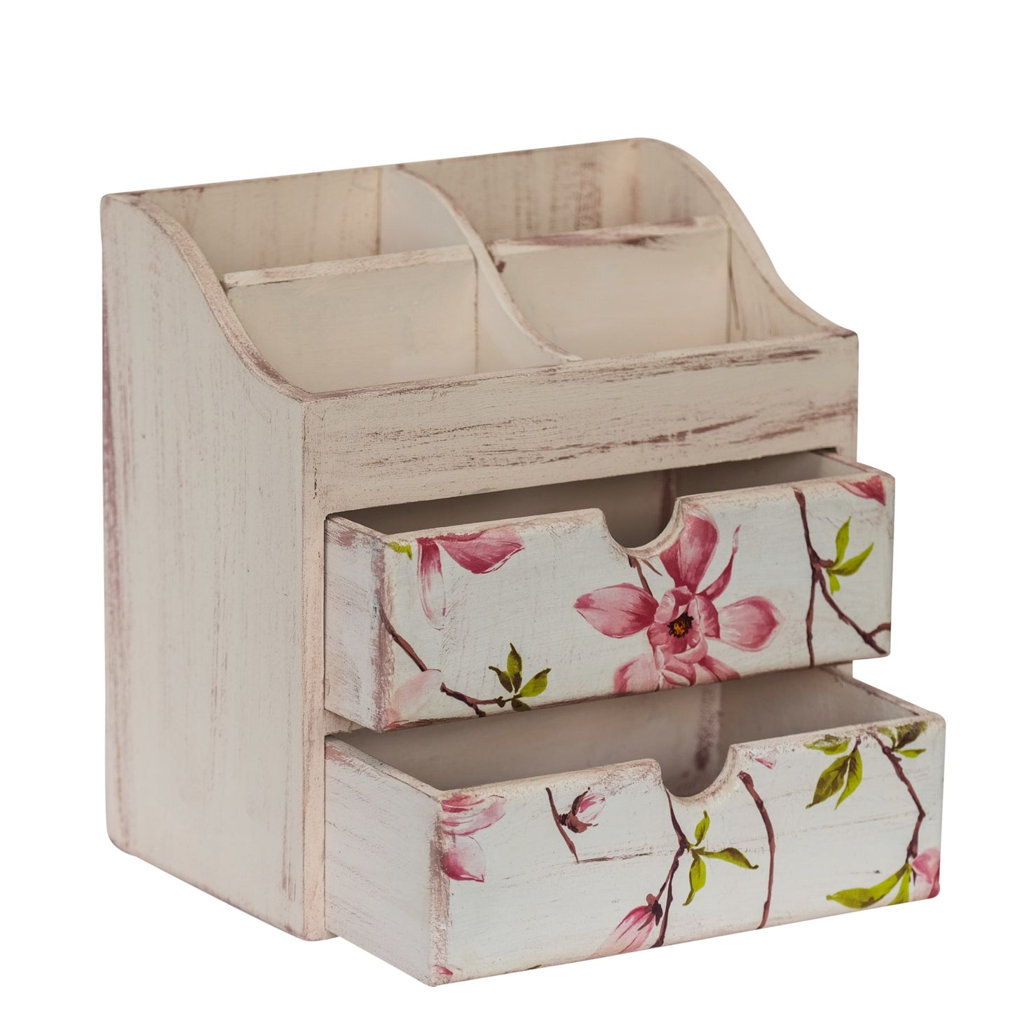 Multipurpose Wooden Organizer Small (Floral)