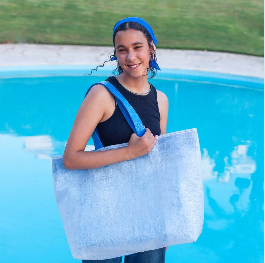 Upcycled Plastic Tote Beach Big Bag