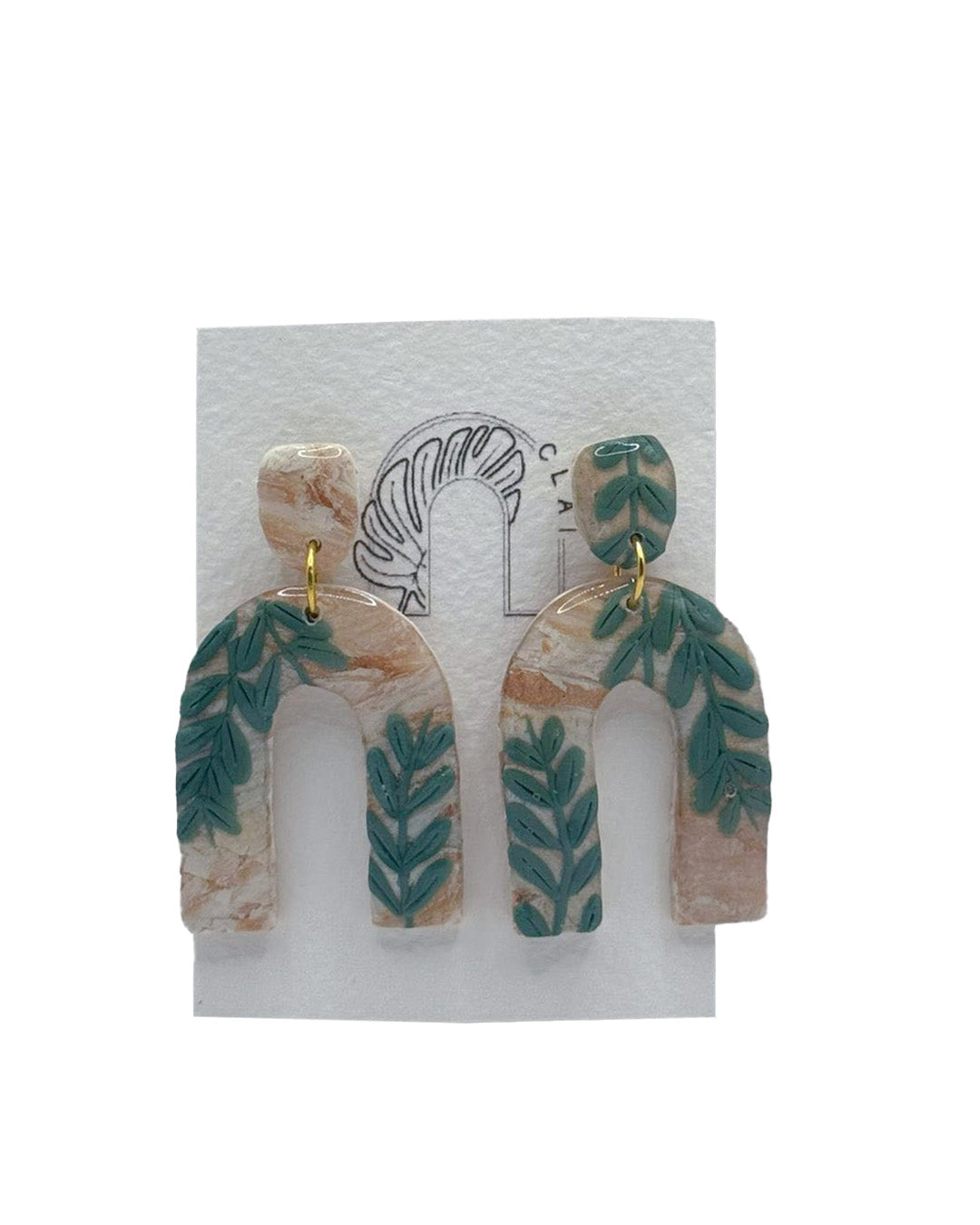 Olive Tree Handmade Clay Earring