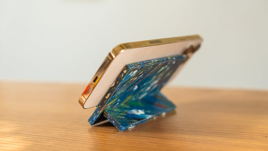 Upcycled Plastic Phone Desktop Stand