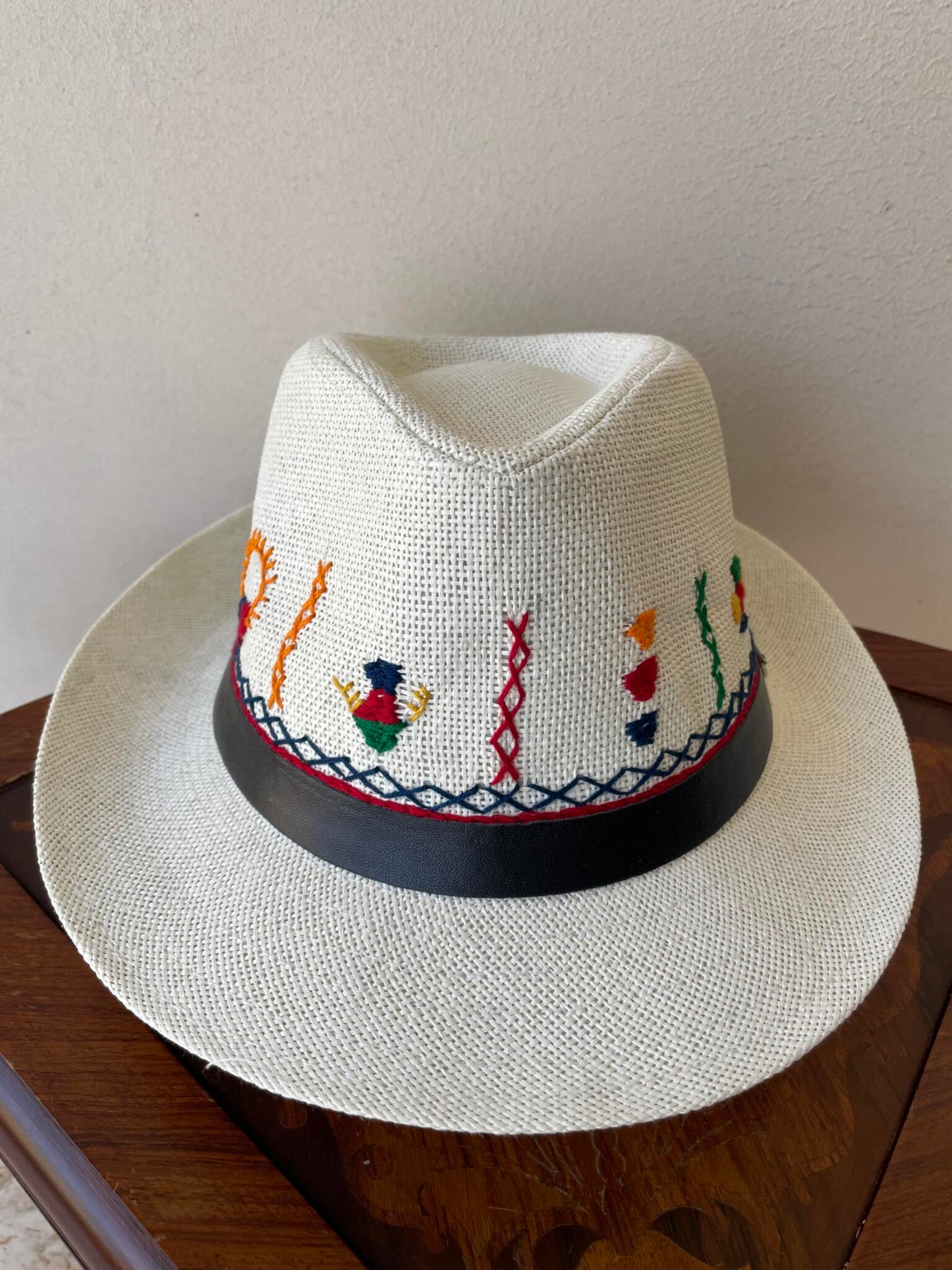 Everyday hat with handmade embroidery