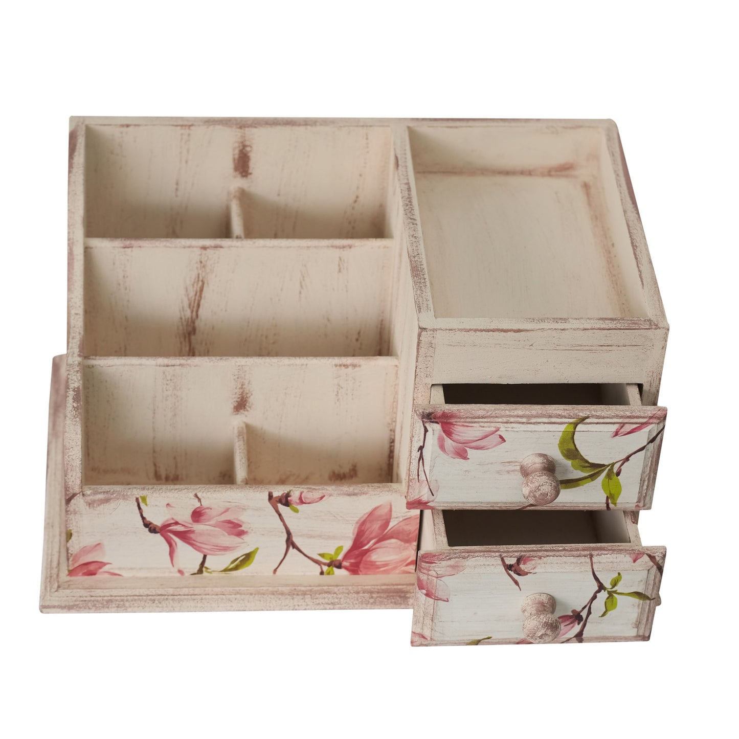 Multipurpose Wooden Organizer Large (Floral)